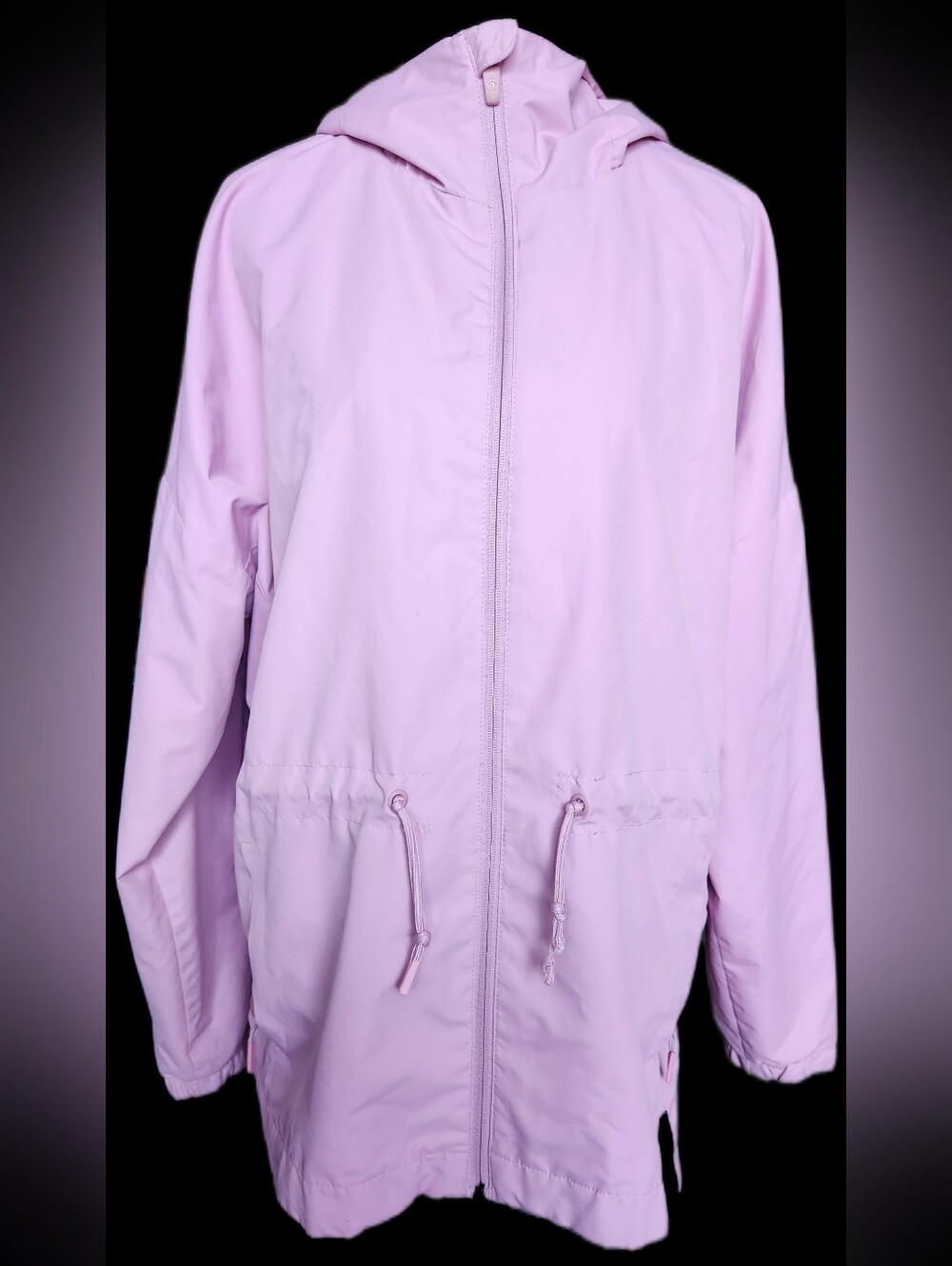 Champions Womens Lavendar Wind Breaker Jacket Hooded With Flaws